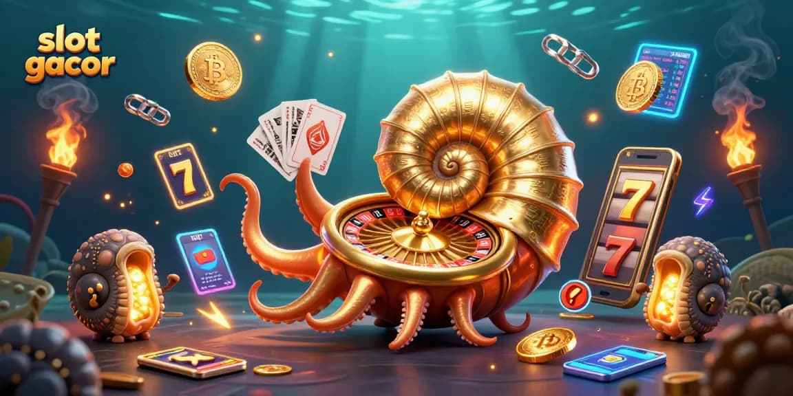 Experience thrilling slots with slot gacor's jackpot features, glowing coins, and dynamic gameplay elements.